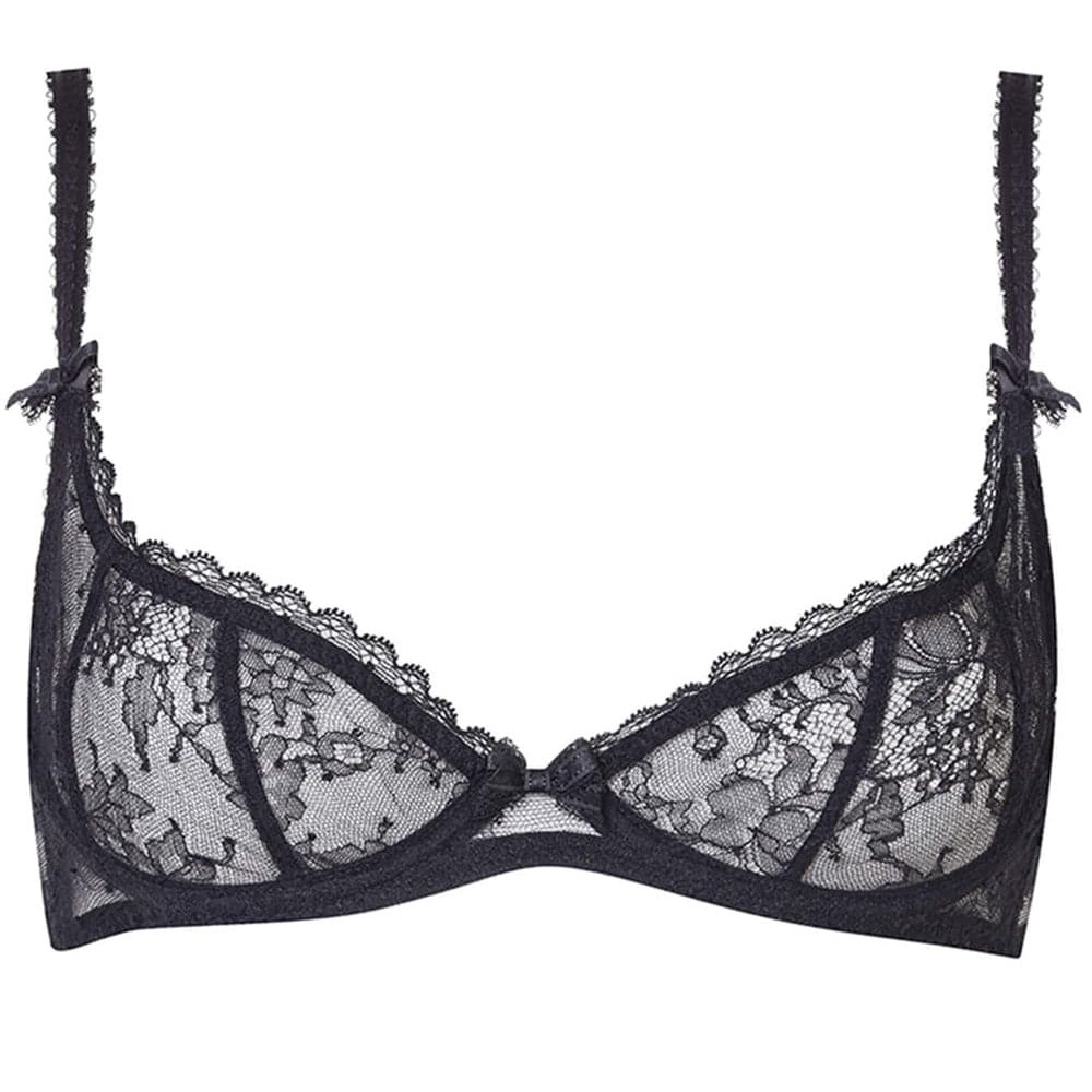 Agent Provocateur Hinda Demi Cup Bra Black Lace 32B